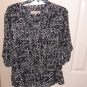 Black and grey blouse